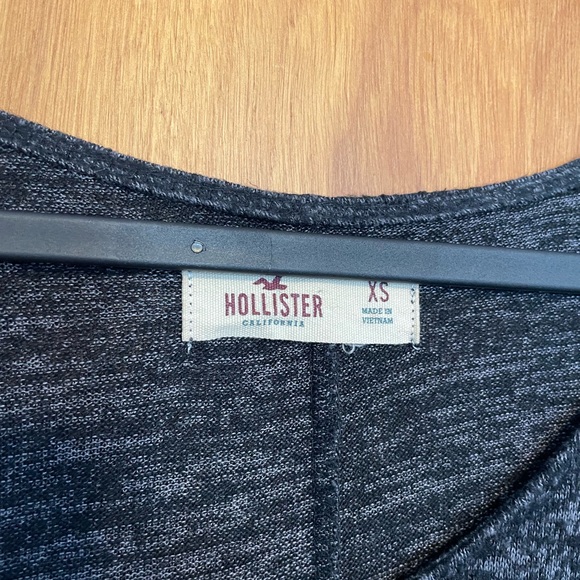 Hollister Black and gray heathered swing dress long sleeves cozy witchy - Picture 3 of 5